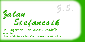 zalan stefancsik business card